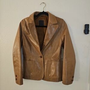 Rogue Leather Reilly Olmes 100% Genuine Leather Distressed Jacket Brown‎ Small